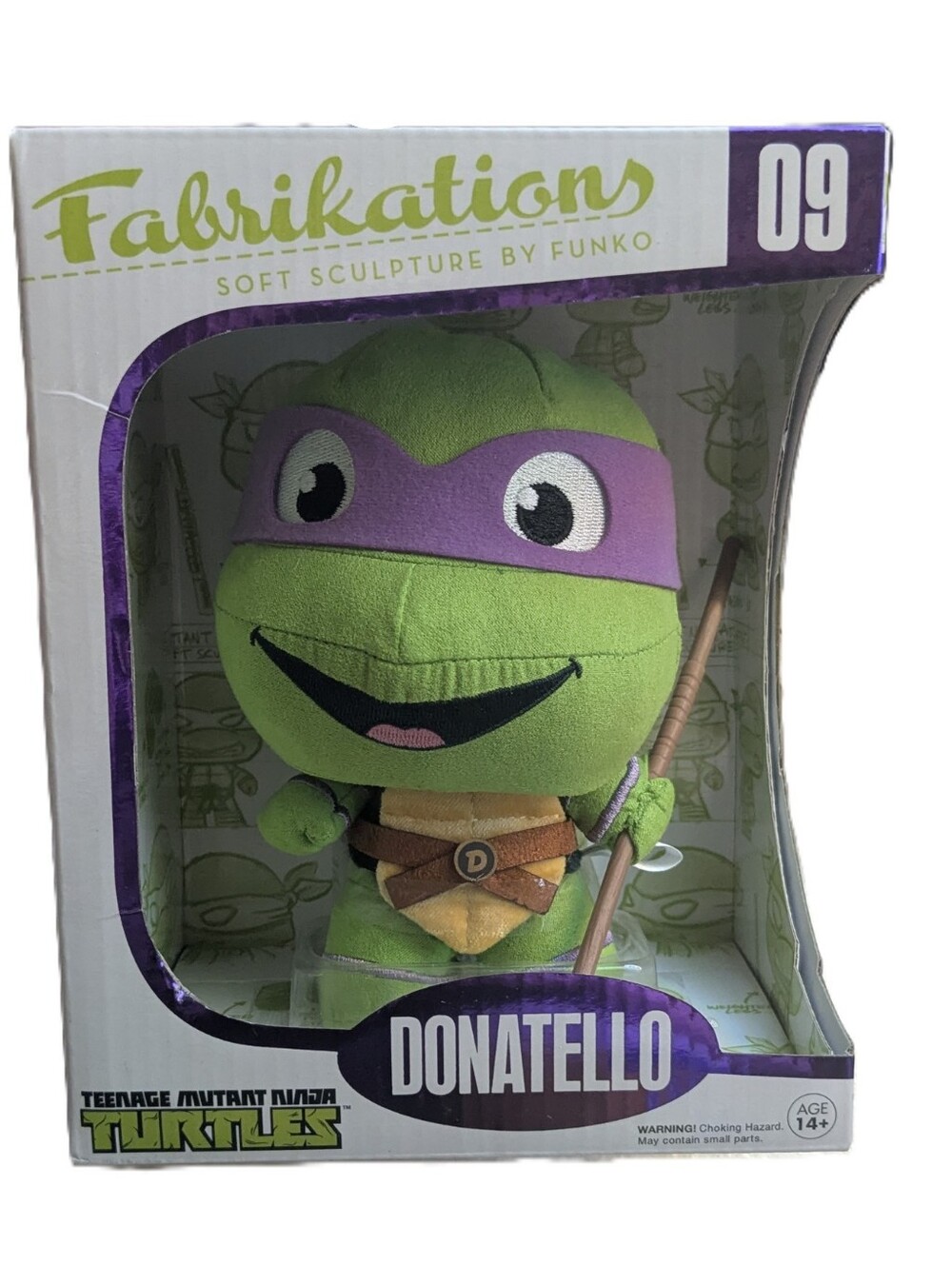 Funko Fabrikations Donatello Plush - Green & Purple New With Tags